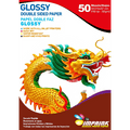 GLOSSY DOUBLE SIDED PAPER DOBLE FAZN/ 50 HOJAS / 300 GRAMOS