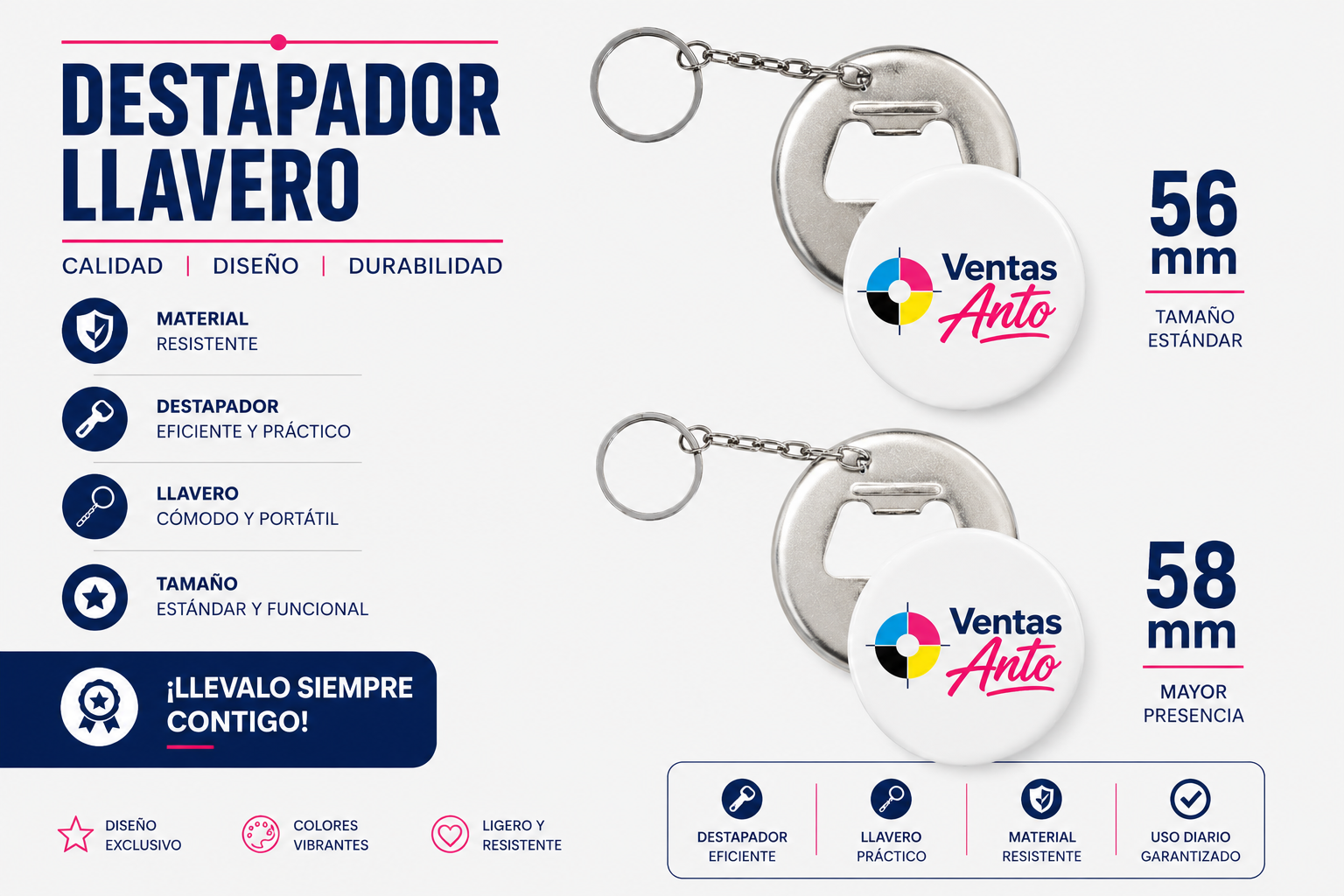 Chapita Destapador Llavero
