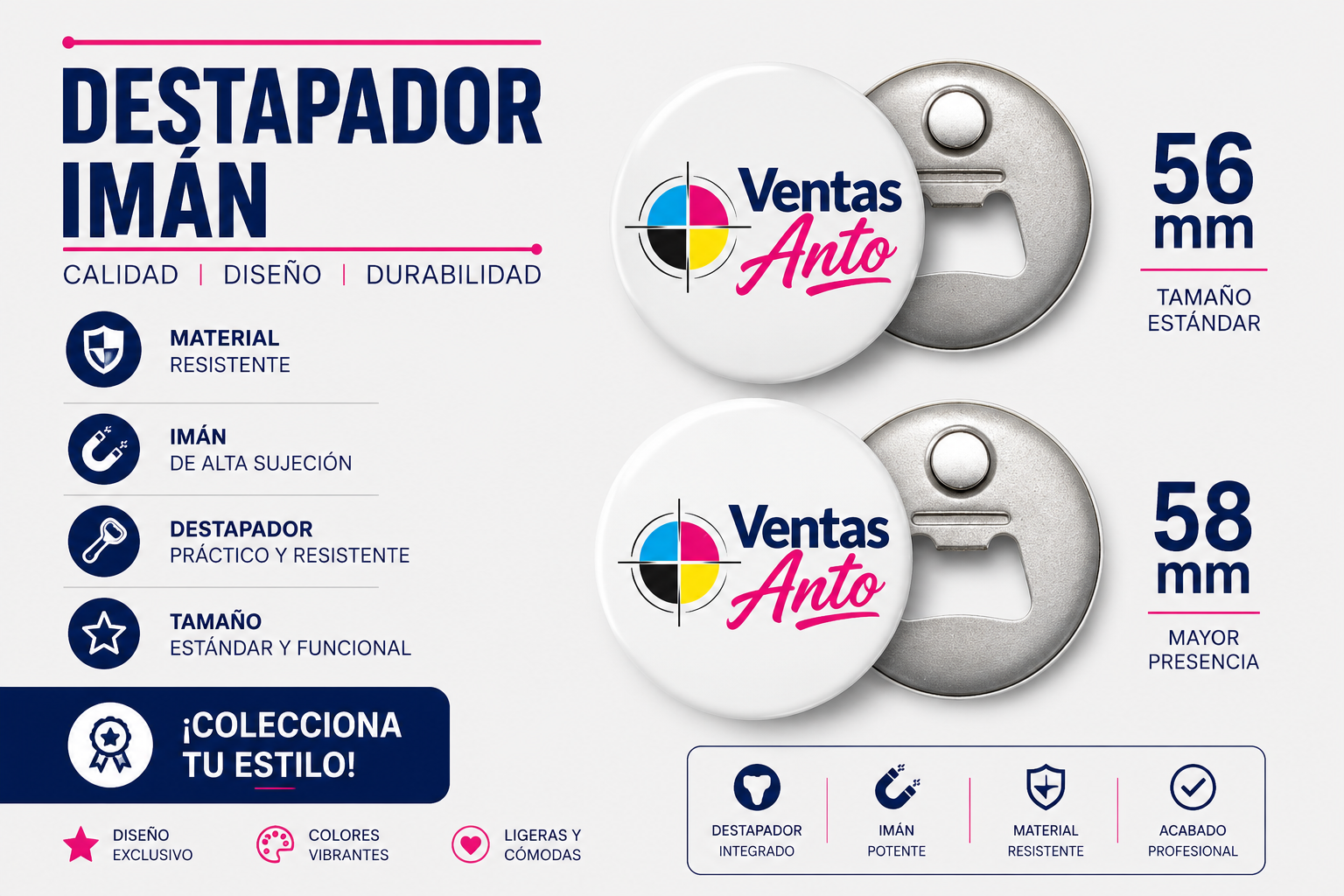 Chapita Destapador Imán