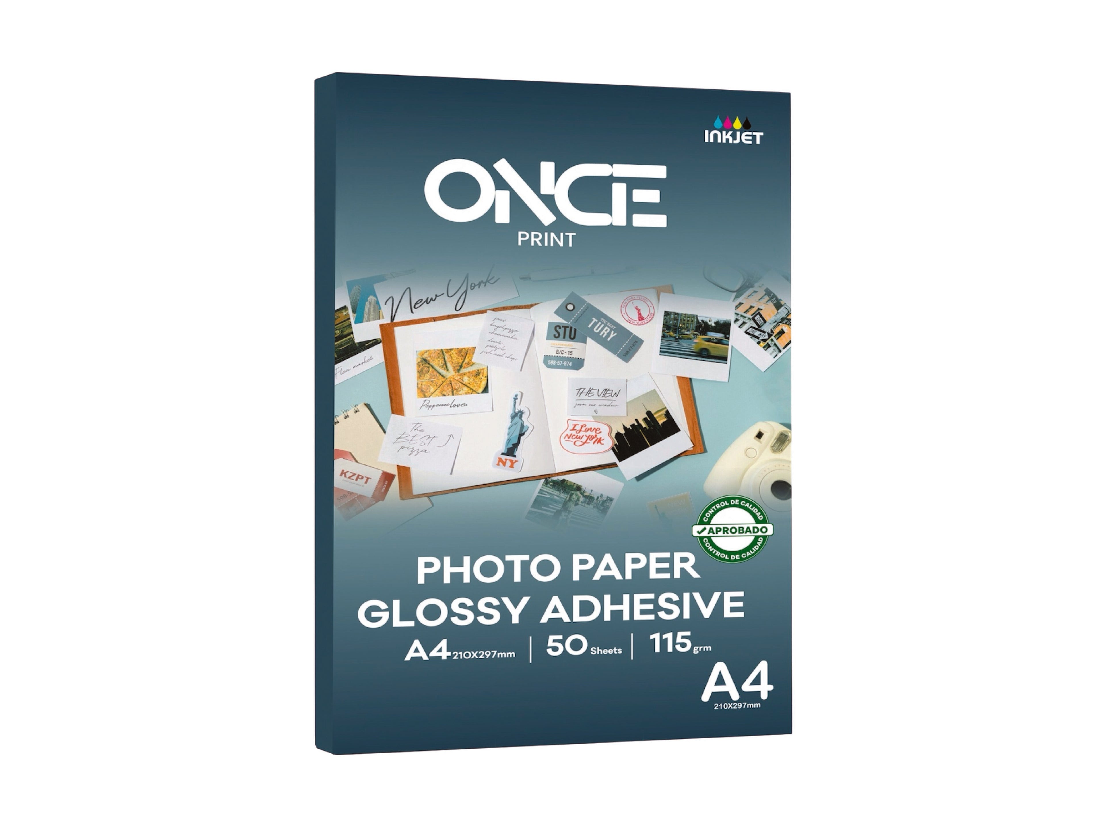 PAPEL FOTOGRAFICO ADHESIVO GLOSSY 115 GRM/ 50 HJ
