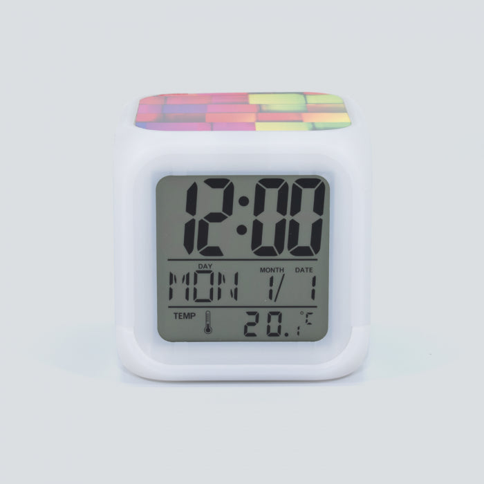 Reloj Despertador Digital Cambia Color Sublimable