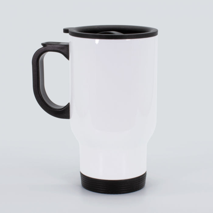 Tazón para Sublimación Térmico De Acero Inoxidable Blanco Con Tapa 14 oz